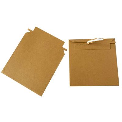 China Custom style or choose from our styles below PE-15 Recycled Thick Brown Envelope Square Kraft Card Skin Eco-Friendly Cardboard Material and Seal Mailing Envelopes for sale