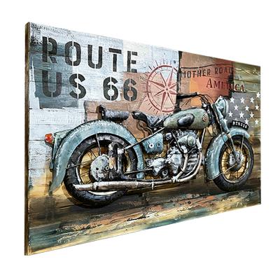 China 100% handmade wholesale popular design home decorations racing motorcycle hand-painted oil painting for sale