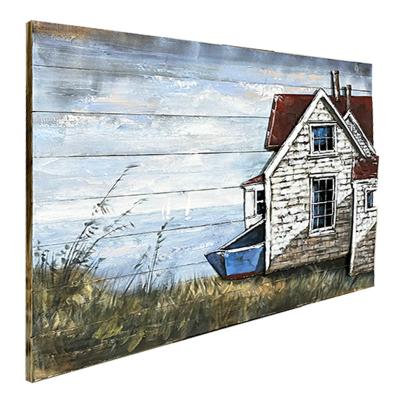 China 100% Handmade Natural Canvas Art Sets Landscape Painting Base Wall Landscape Living Room Custom Wholesale Handmade for sale