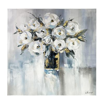 China 100% Unique Hand Painted Abstract Flower Oil Paintings Handmade On Canvas Wrap Wall Art for sale