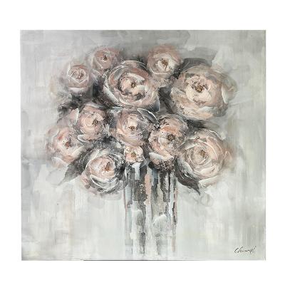 China 100% White Flowers Art Picture Abstract Oil Painting Handmade Modern Canvas Painting For Wall Decor for sale