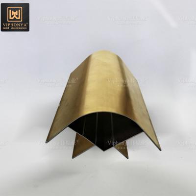 China Modern Decorative Gold Mirror Metal Stainless Steel Accessories Customized Style Building Trim for sale