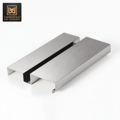 China Modern Modern U Shape Edge Pad Stainless Steel Tile Profile Metal Trim for sale