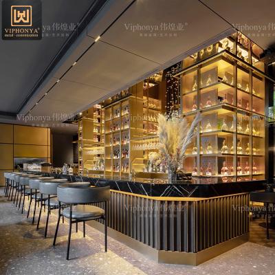 China (Other) (Other) Adjustable Bar Stainless Steel Wine Display Cabinet Adjustable Wall Mounted Wine Storage for sale