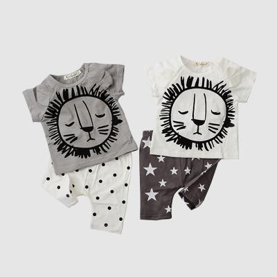 China 2021 new summer anti-shrink small lion infant and toddler baby casual clothing for sale