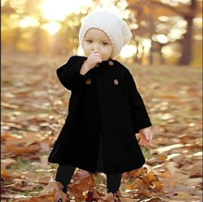 China Breathable Korean Double Breasted Leg Length Coat Babies Style Soft Woolen Jacket for sale