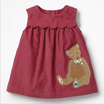 China Winter Embroidered Wedding Party Girls Princess Bear Breathable Dresses 8 Years for sale