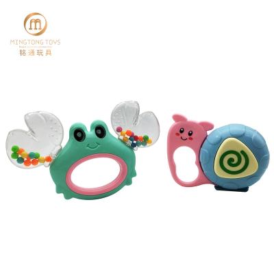 China Baby Educational Toy Crab Snail Hand Held Toy Bell Plastic Mini Lovely Children's Toys for sale