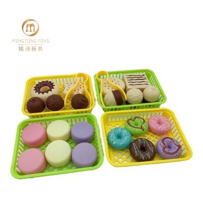 China Realistic Funny Toy Children Plastic Combination Snack Educational Bar Cake Set Pretend Food Game Mini Kids Meal Toys for sale