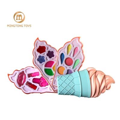 China Wonderful Gift Girls Beautiful Beauty Crown Shape 3 Layers Make Up Fashion Plastic Kid Cosmetic Set Toys for sale