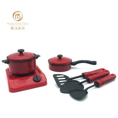 China DIY Pretend Play Kitchen Pretend Play House Cookware Utensils Simulation Pots Filters Learn Gift Cooking Toys for sale