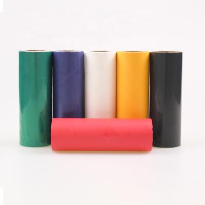 China Customerized COMPATIBLE SIZE Wax Resin Transfer Ribbon Manufacturer TTR Color Barcode Thermal Printer GREEN BLUE RED WHITE Ribbon for sale