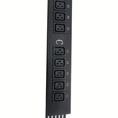 China Sheet Metal C13 C19 Switching 15 Outlet Metal Power Strip Individually Fused PDU With Network for sale