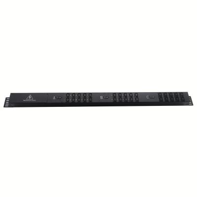 China Professional Sheet Metal Manufacturer Black 21 Bit 3 Phase C19 1 C13 57Kw PDU Accessories Bit Outlet 80A for sale