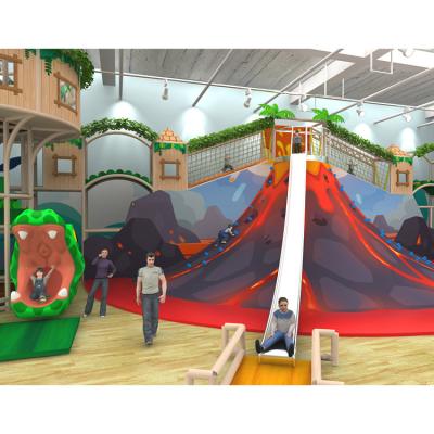 China 1-3 Indoor Volcano Indoor Soft Slide Kids Playground Soft Playground for sale