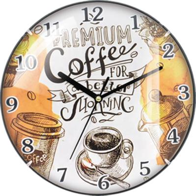 China 12 Inch Coffee Tea Or Beer Home Decorative Hot Sale Popped Plastic Wall Clock for sale