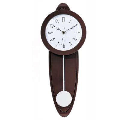 China Retro Pendulum Home Style Plastic Wall Clock Antique Decorative Wooden European Hot Sale Gift for sale