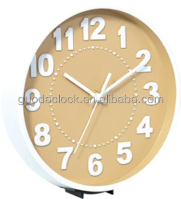 China Modern home decorative hot sale gift cheap 8 inch round table plastic clock simple design for sale