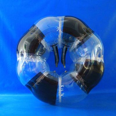 China Toy Striped Black PVC Inflatable Bubble Ball Inflatable Human Football for sale