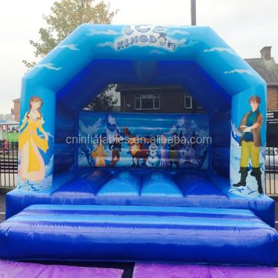 China Indoor/outdoor frozen inflatable ice kingdom theme bouncy castle for sale for sale