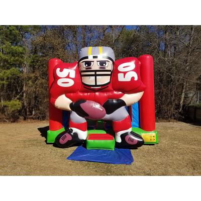 China Indoor / Outdoor Inflatable Sports Castle Inflatable Soccer Player Bouncer Jumping Castle for sale