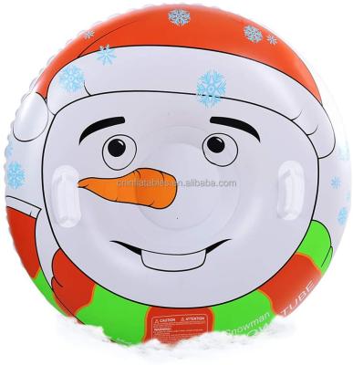 China 0.5mm PVC eco0friendly 48 inch Inflatable Snowman Sledding Outdoor Sledding Snowman Toys Snowboard With Double Bottom for sale