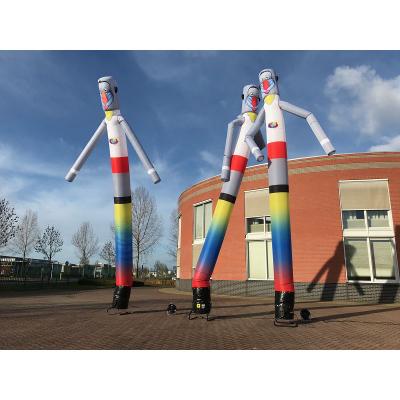 China Indoor/Outdoor Single Leg Rainbow Sky Air Dancer Inflatable Air Tube Man for sale