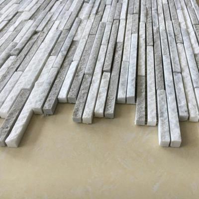 China parquet new product strip mosaic slab, best mixed design strip mosaic, marble strip mosaic with competitive price for sale