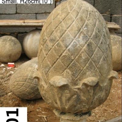 China Exterior decoration natural stone ball, stone finial for sale