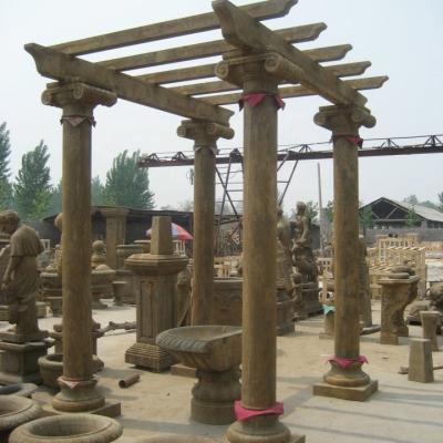 China outdoor decoration natural stone gazebos for garden for sale