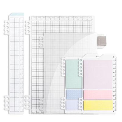 China A5 B5 Size Office Supplies Notebook Wire-O Binding Mark Dividers Ruler and Plastic Pocket Stationery Set Te koop