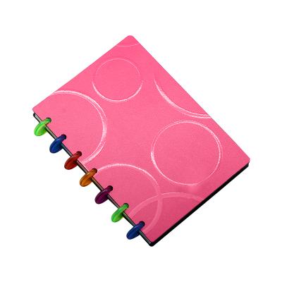 China Disc Binding B6 Size Custom Mini Disc Binding Bubble Grain Personal Notebook for sale