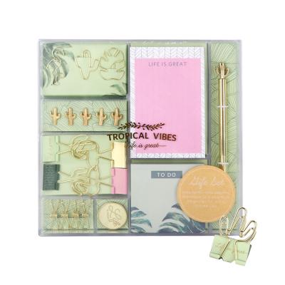 Κίνα School Office Desk Green Plant Cute Stationery Office Present Cute Items Set For Gift προς πώληση