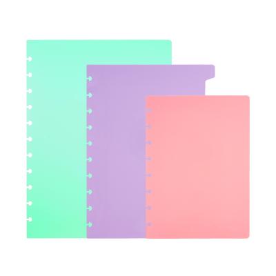 China Binding Stock Disc Binding Notebook Cover Made Of PP Perforated Holes For Custom Disc Planner en venta