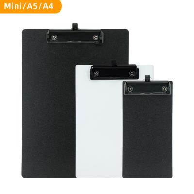 China vigorous & Eco - Friendly A4 A5 Clipboard Black Metal Clip PP Foam Single Clipboard With Pen Loop Te koop