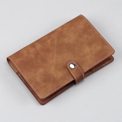 China PU A6 Loose Leaf Leather 80 Sheet Business Notebook With Latch for sale