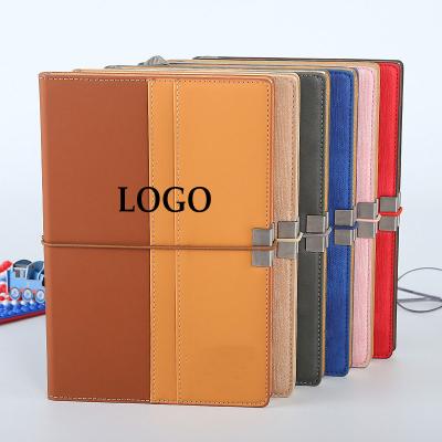 China Luxury Hardcover Book Hardcover Book Printed 80g PU To Leather Custom A5 Elastic Band Hardcover Notebook for sale