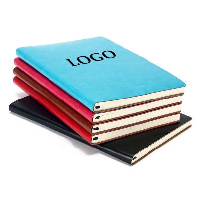 China 100 Sheet Printed Section Sewing Leather Single Line Bulk PU Soft Cover Student School A5 Notebook Te koop