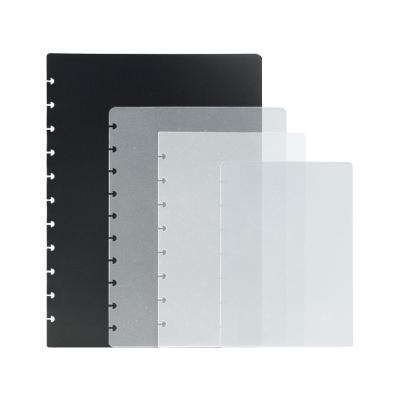 China Disc Binding Disc Binding Notebook Cover Punched Holes Clear Black and Replacement PP Frosted Cover à venda