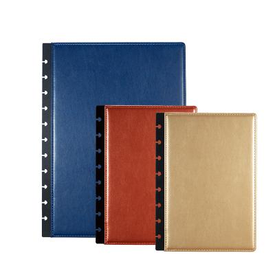 China Disc Binding Disc Binding Cover Punched Holes Made of PU Leather For Executive Notebook Replacement à venda