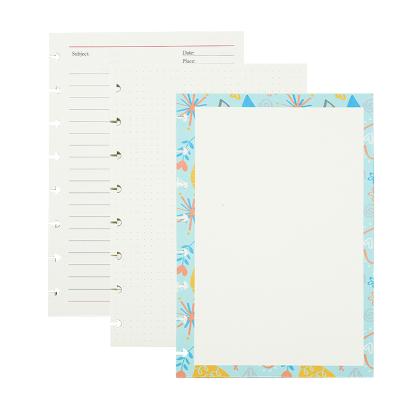 China Disc Binding A5 Fill 60 Sheets Paper Disc Binding Dotted and Blank Inner Pages for Notebook for sale