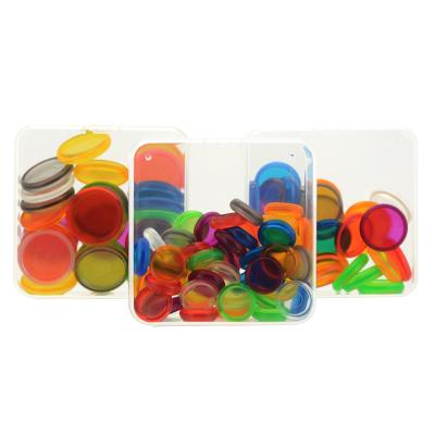 China Colorful Clear 28mm Disc Binding 18mm 24mm Discs Retail Packaging Disc Binding Plastic Binding Discs For Personal Planner Te koop