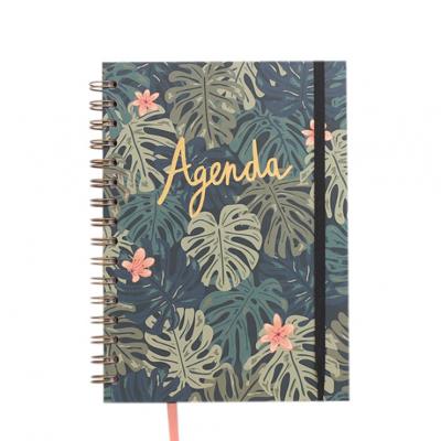 China Customizable Hardcover Logo Planner A5 Spiral Binding Mothly 2022 Weekly Daily Planner for sale