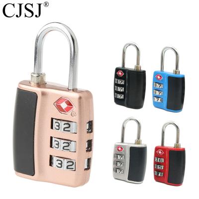 China Adjustable TSA License TSA-552 CJSJ Travel Suitcase 3 Digit Luggage Number TSA Lock for sale