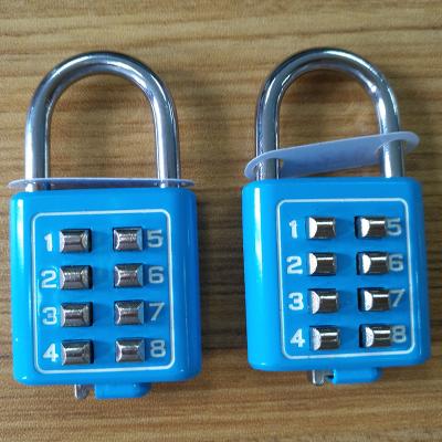 China CH-601B 8 Digits Zinc Alloy Numeric Button Padlock for sale