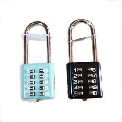 China CH-602-L Lock Push Button 10 Numbers Password Zinc Alloy Padlock for sale