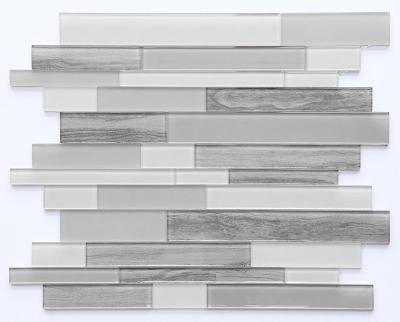 China Luxury Glass Parquet Peel And Stick Mosaic Backsplash Slabs for sale