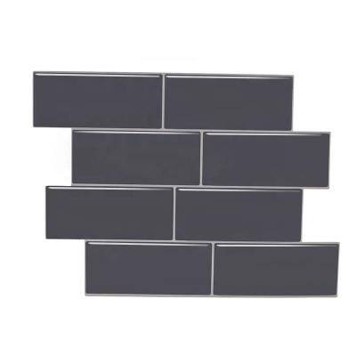 China Natural and Durable 3D Peel and Stick Wall Tiles Kitchen Backsplash PU Wall Tile for sale