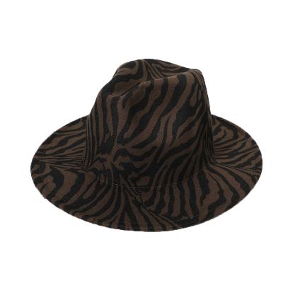 China New 2021 Fedora Hats British Image Graffiti Top Hat Fashion Tweed Jazz Hat For Women Men for sale