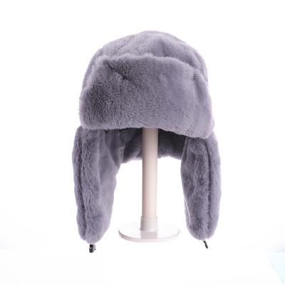 China COMMON winter warm wind and cold ear cap fur trap hat outer ear hat for sale